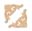 Picture of 5-1/8" X 5-1/8" X 3/8" Handcarved Corners  Pairs 