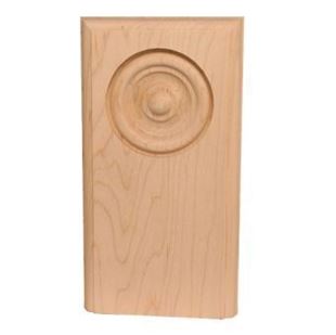 Picture of Unfinished Plinth Block Rubberwood (PB-9-RW)