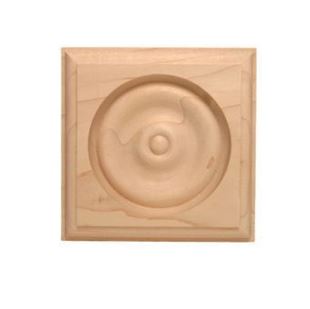 Picture of Unfinished Rosette 3-3/4" x 3-3/4" x 1" Cherry (R-8-CH)